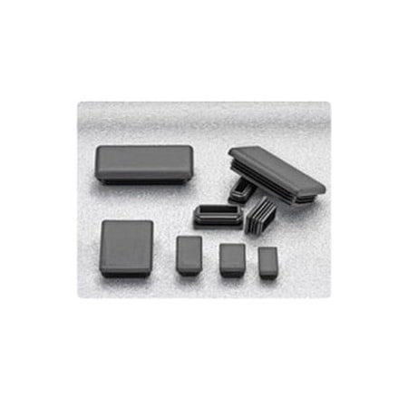 Stockcap Tubing Inserts-RECTANGULAR-1 X 2-(10-14)-LDPE-BLACK, 50PK 228096